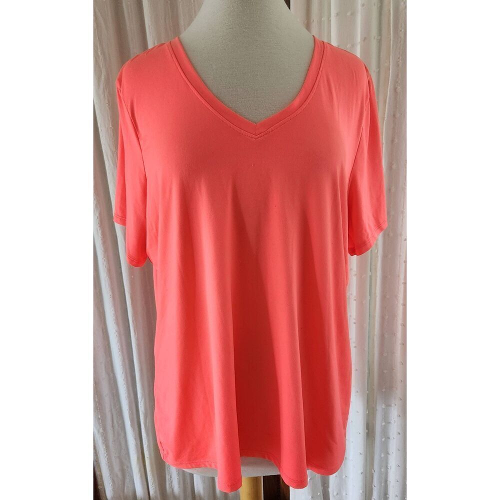 A23  Zone Pro soft coral red athletic t shirt Plus Size 1X